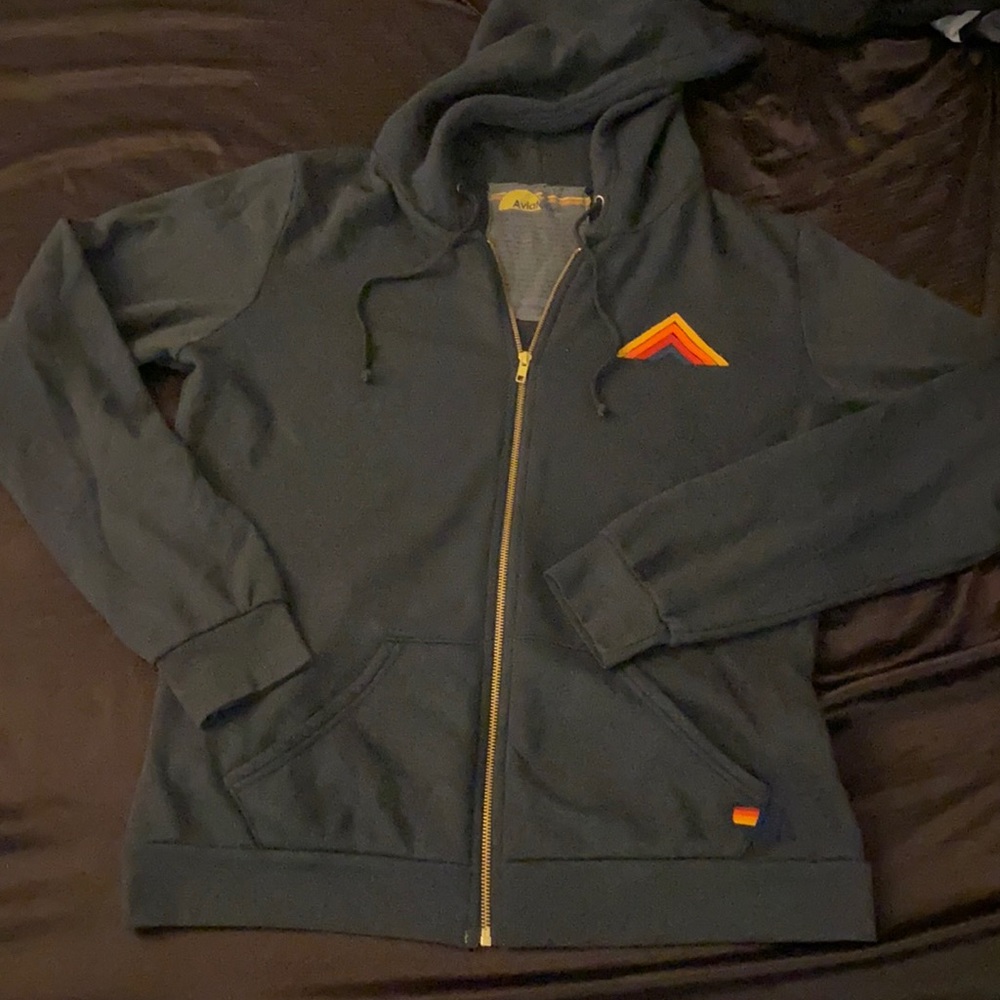 Aviator Nation Dark Grey Zip up! (XL)